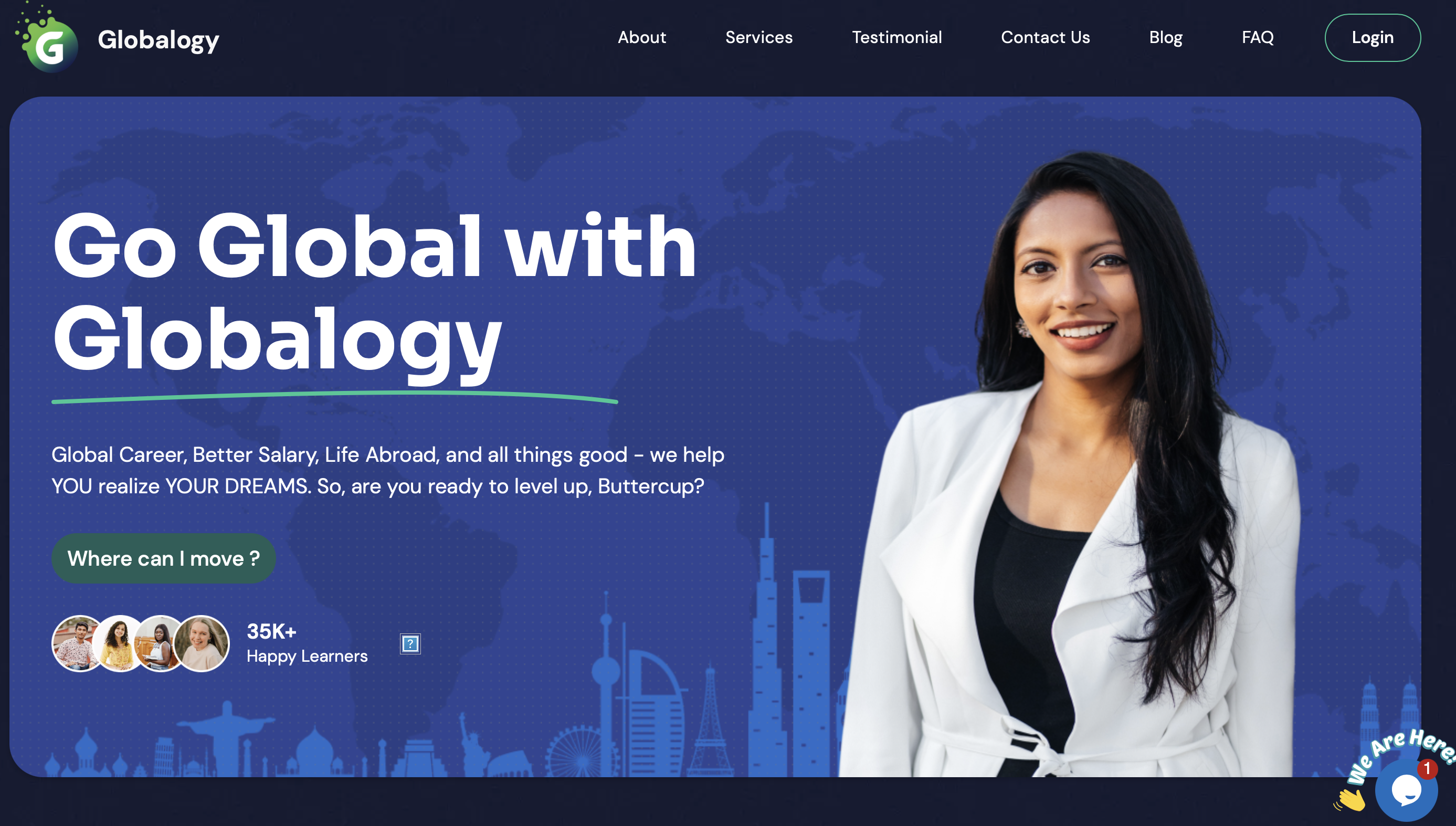 Globally website screenshot